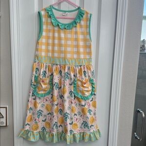 Girls Poly/Cotton Sleeveless Dress